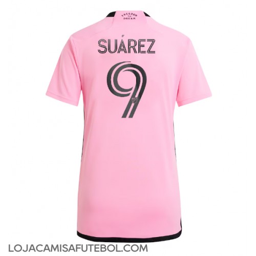 Camisa de Futebol Inter Miami Luis Suarez #9 Equipamento Principal Mulheres 2024-25 Manga Curta